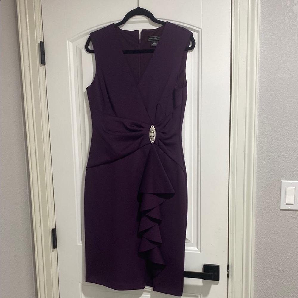 Elegant Purple Sleeveless Dress